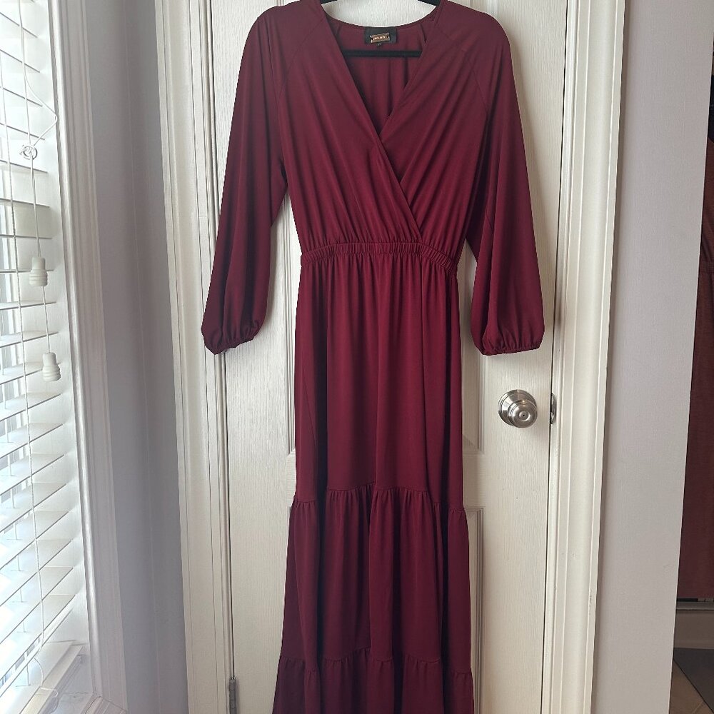 Alexia Admor Wine Raglan Maxi Dress